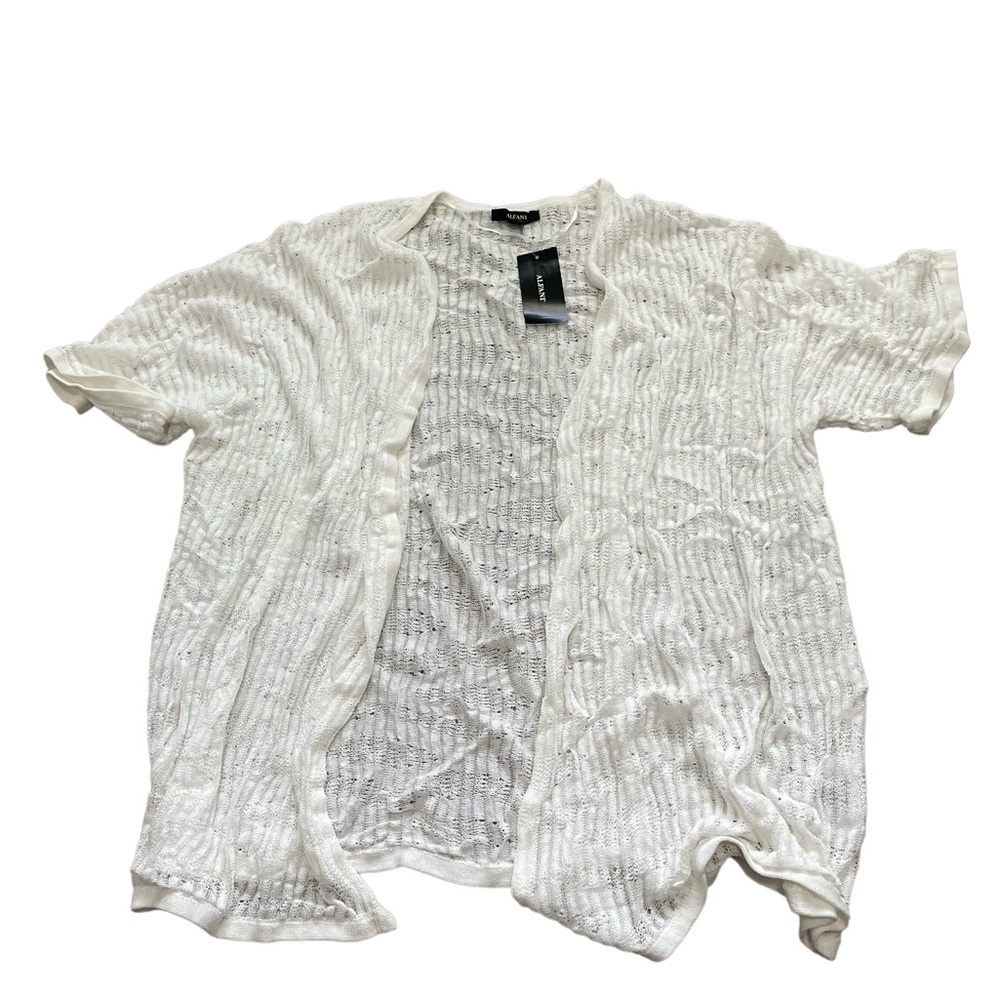 NWT Alfani white cardigan